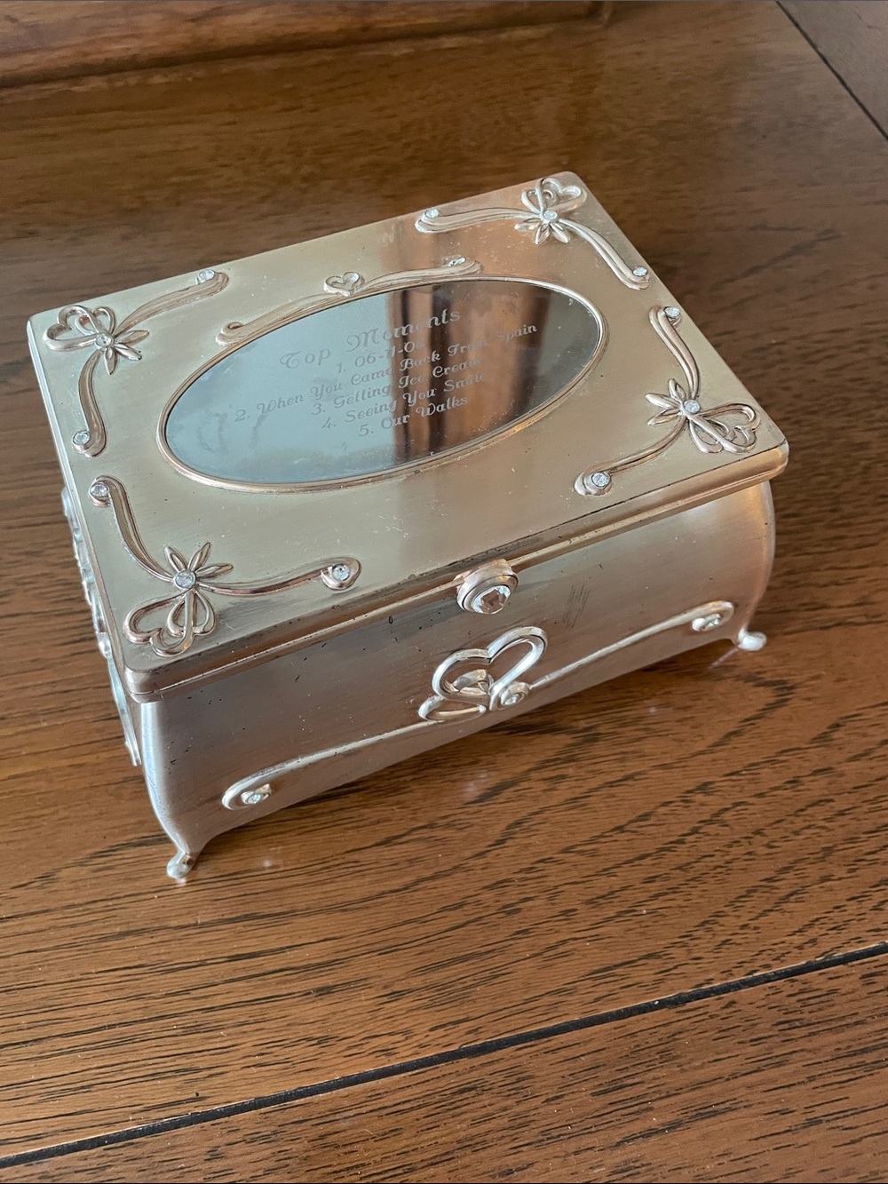 Things Remembered Silver-tone Decorative Jewelry Box